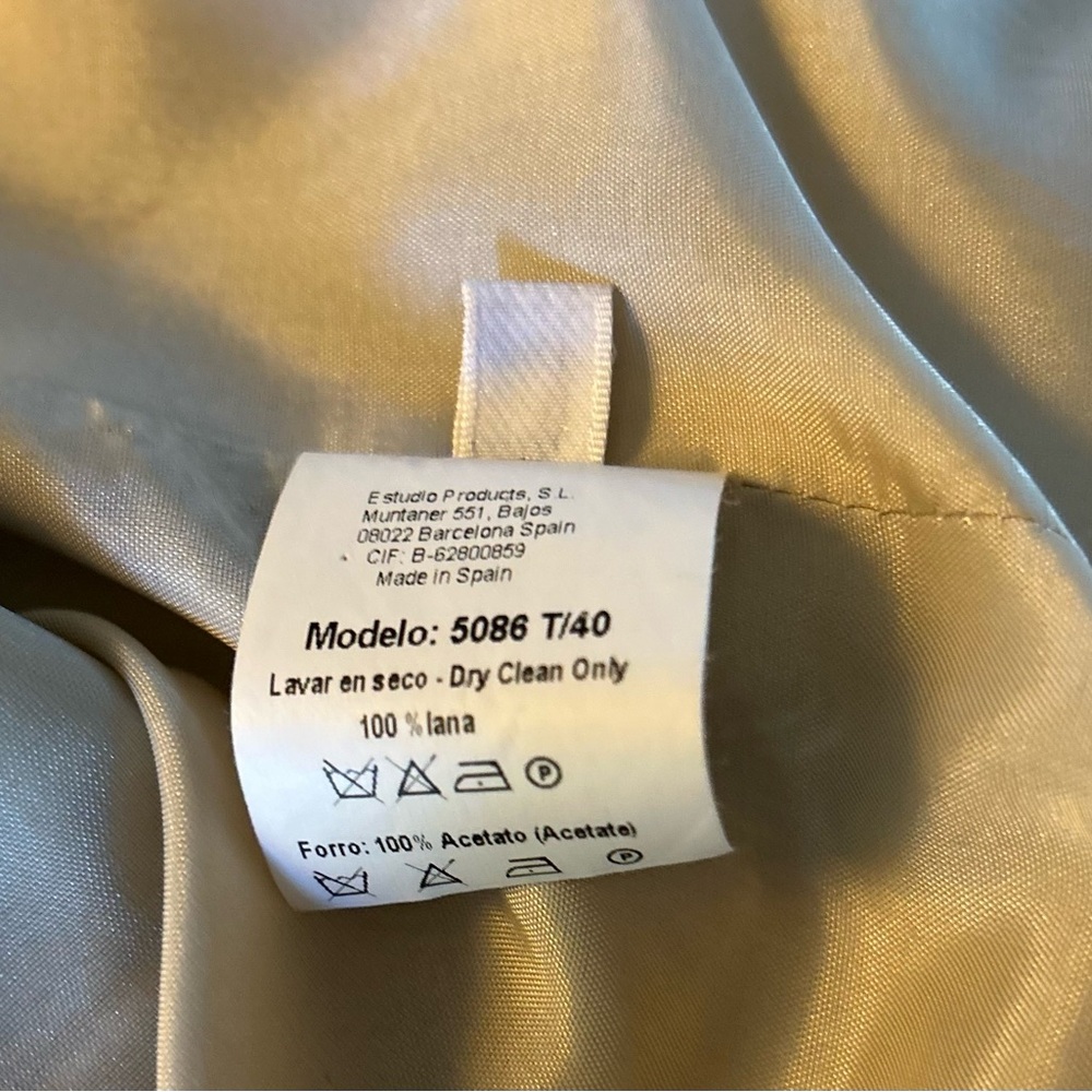 Excellent cond. Pure wool Frans Baviera Barcelona Alta Costura tweed blazer. - Picture 10 of 16